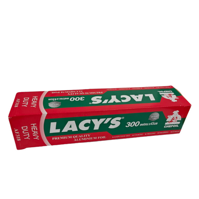 A318 Lacy's aluminum foil on a white background